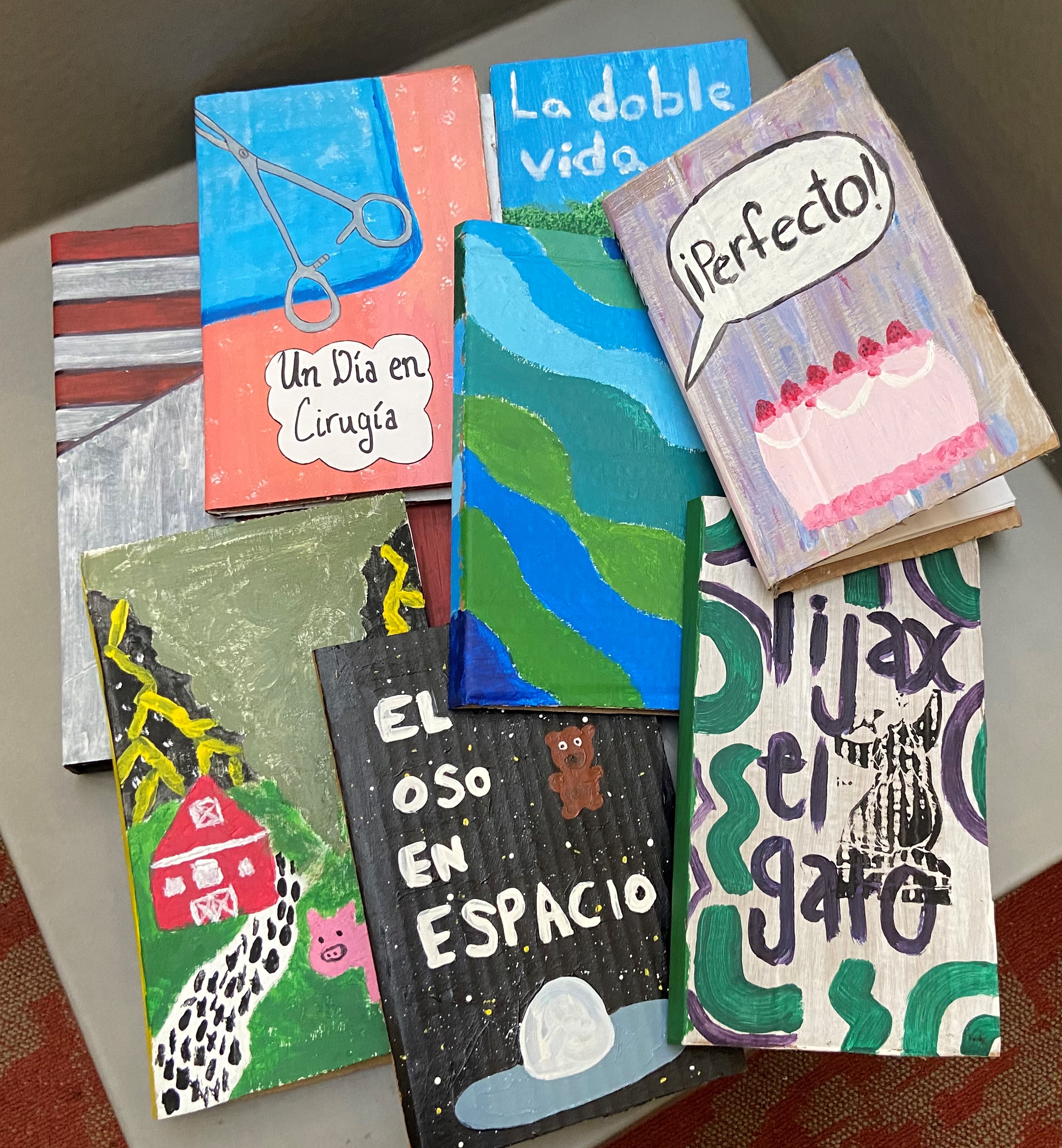 Handmade cardboard books